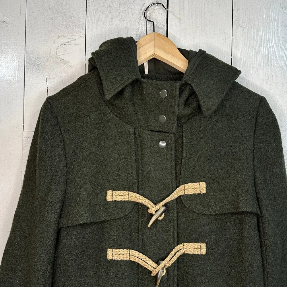 Free People Dark Green Toggle Coat